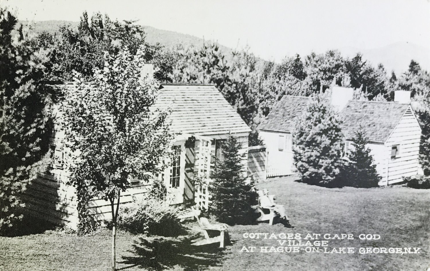 Cottages in Cape Cod Village circa 1960.